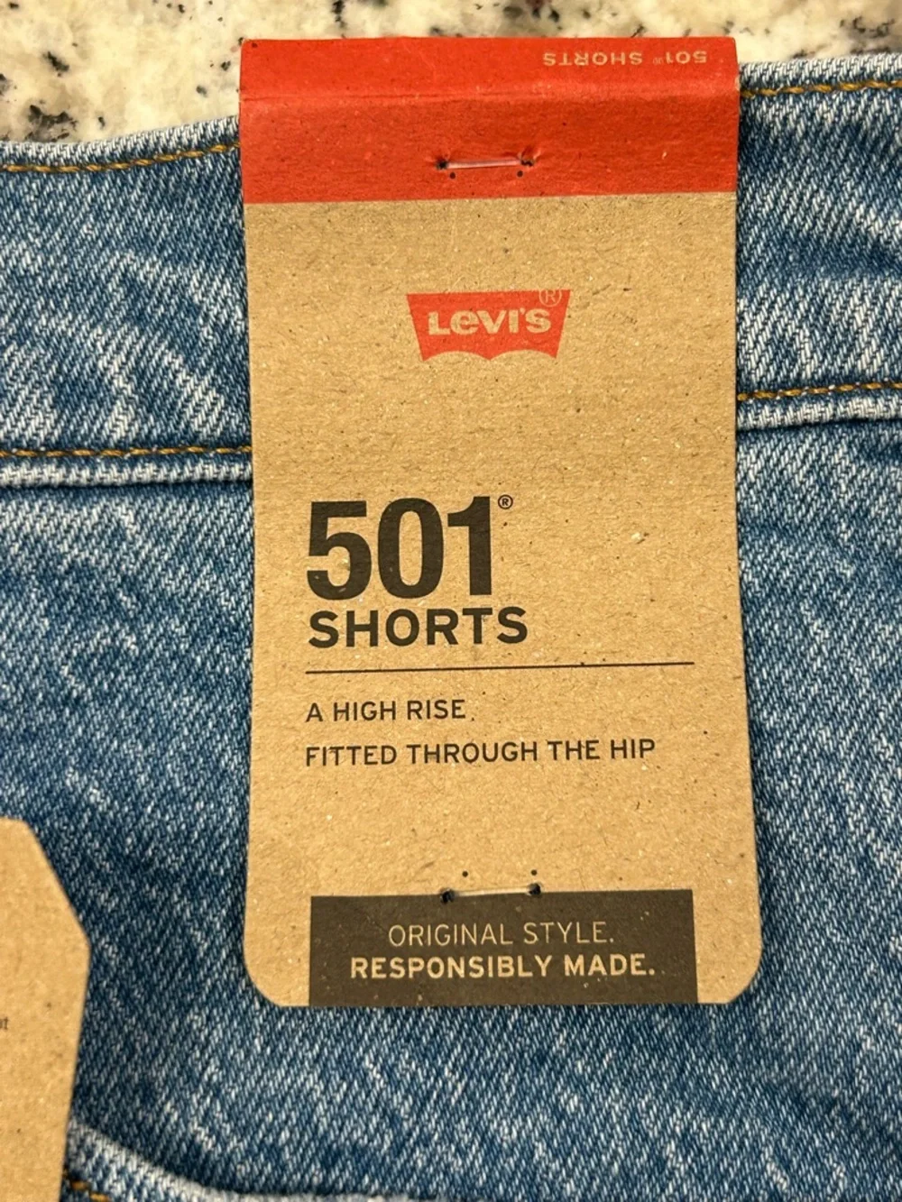 Levi's® 501® Original High Waist Festival Denim Shorts Women’s NWT 31 Distressed